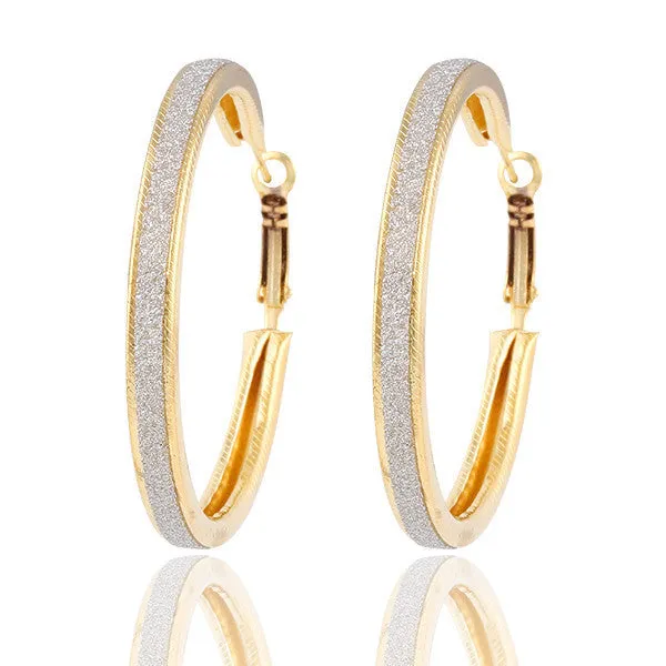 sparklingselections Earrings Large Round Loop Earring for Women sparklingselections Earrings Large Round Loop Earring for Women