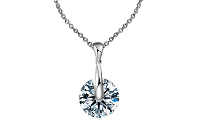 sparklingselections Necklaces Gold Color Crystal Round Pendants Necklace