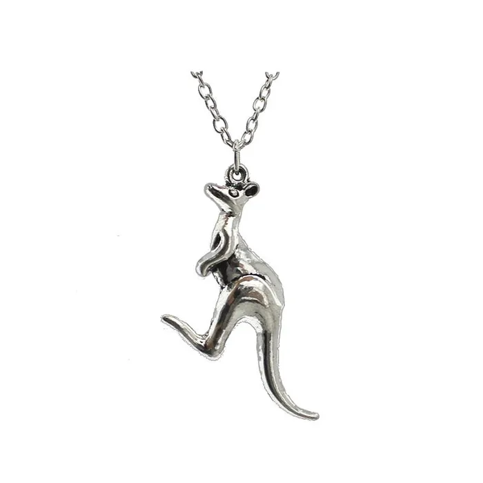 sparklingselections Necklaces Silver Cute kangaroo Pendant Necklace