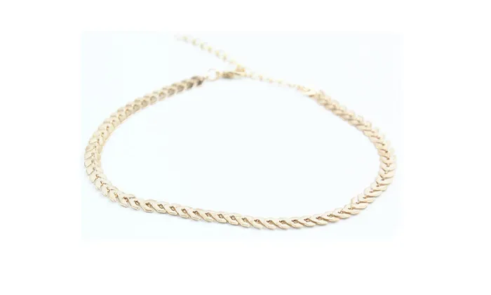 sparklingselections Necklaces Simple Fashion Gold Color Choker Bib Bar Necklace for Women sparklingselections Necklaces Simple Fashion Gold Color Choker Bib Bar Necklace for Women