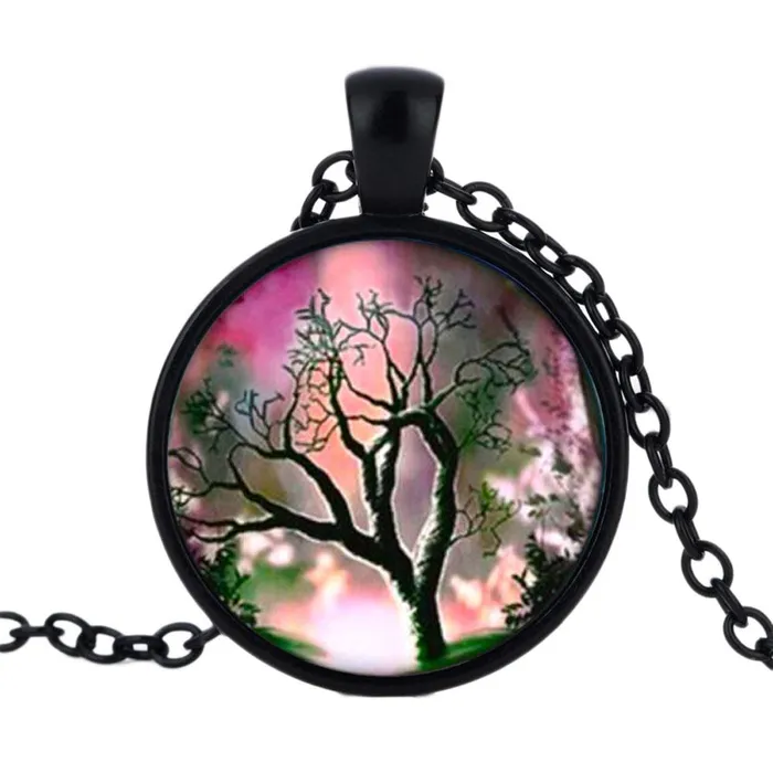 sparklingselections Necklaces Simple Style Colorful Dreamlike Tree of Life pattern Pendant Necklace for Women sparklingselections Necklaces Simple Style Colorful Dreamlike Tree of Life pattern Pendant Necklace for Women