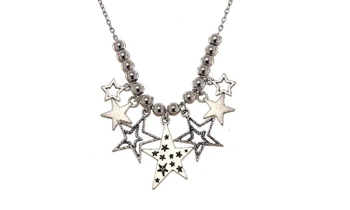 Star Tibetan Silver Pendant Necklace Women Fashion Jewelry 55Cm sparklingselections Necklaces Star Tibetan Silver Pendant Necklace Women Fashion Jewelry 55Cm sparklingselections Necklaces
