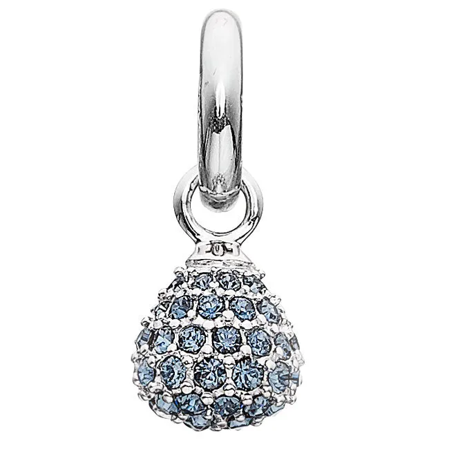 STORY by Kranz Ziegler Sterling Silver Blue Pav Drop Charm343888 RETIRED ONLY 3 LEFT STORY Earrings